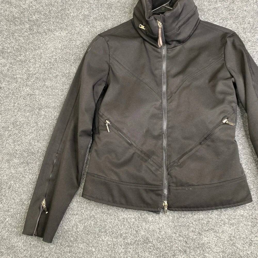 Erin Snow Womens XS Black Full Zip Ski Jacket Powder Skirt 410211 Seam Sealed - Picture 2 of 15